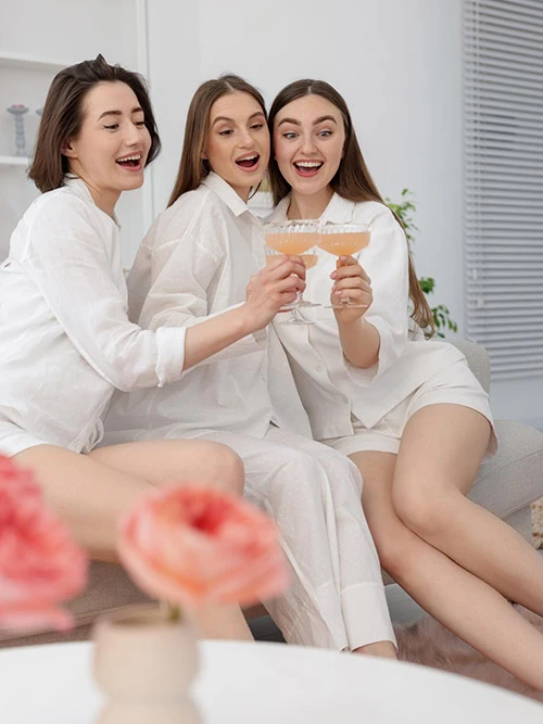 Champagne and spa treatments